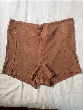 Free People Ribbed High-Waist Lounge Shorts